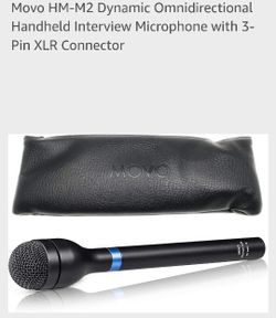 Movo Long Neck Interview Mic Tascam XLR Recorder