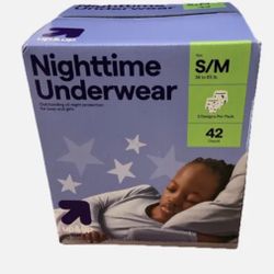 Nighttime Underwear S/M (38-65lb.) 42 Count, For Boys & Girls, Super Soft