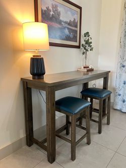 Modern Brown  Table Console Set