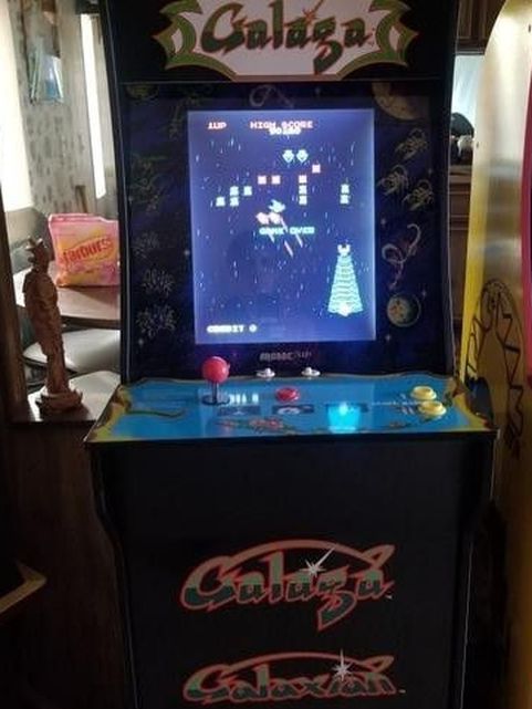 1up Galaga Galaxian Arcade Machine Special Edition With Rapid Fire & Space Invaders