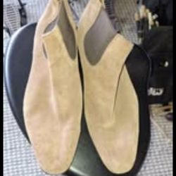 Men's size 13 Neiman Marcus beige dress boots work travel