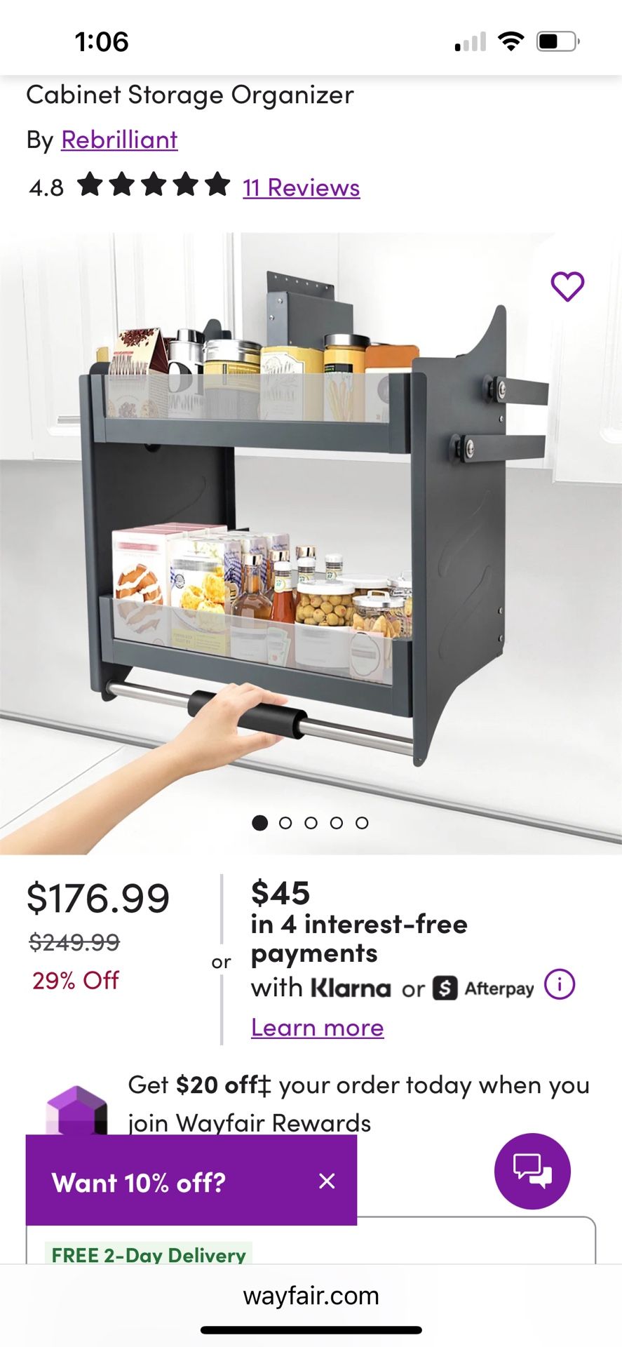 Pull Down Shelf