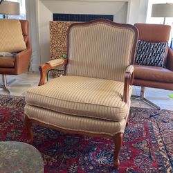 Pearson Louis XIV Silk Brocade Armchair 