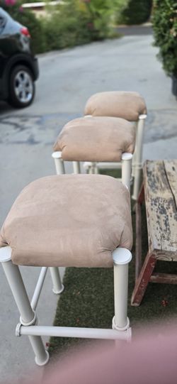 3 PADDED  BAR STOOLS 
