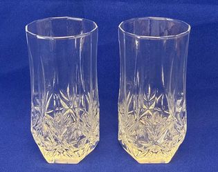 Cristal D’Arques Durand Ashley highball glasses set of 2 glass tumblers 6”