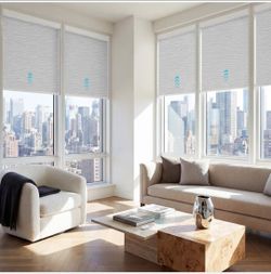 Smart Blinds Motorized 100% Blackout Roller Shades for Windows, Cordless Electric Blinds with Remote