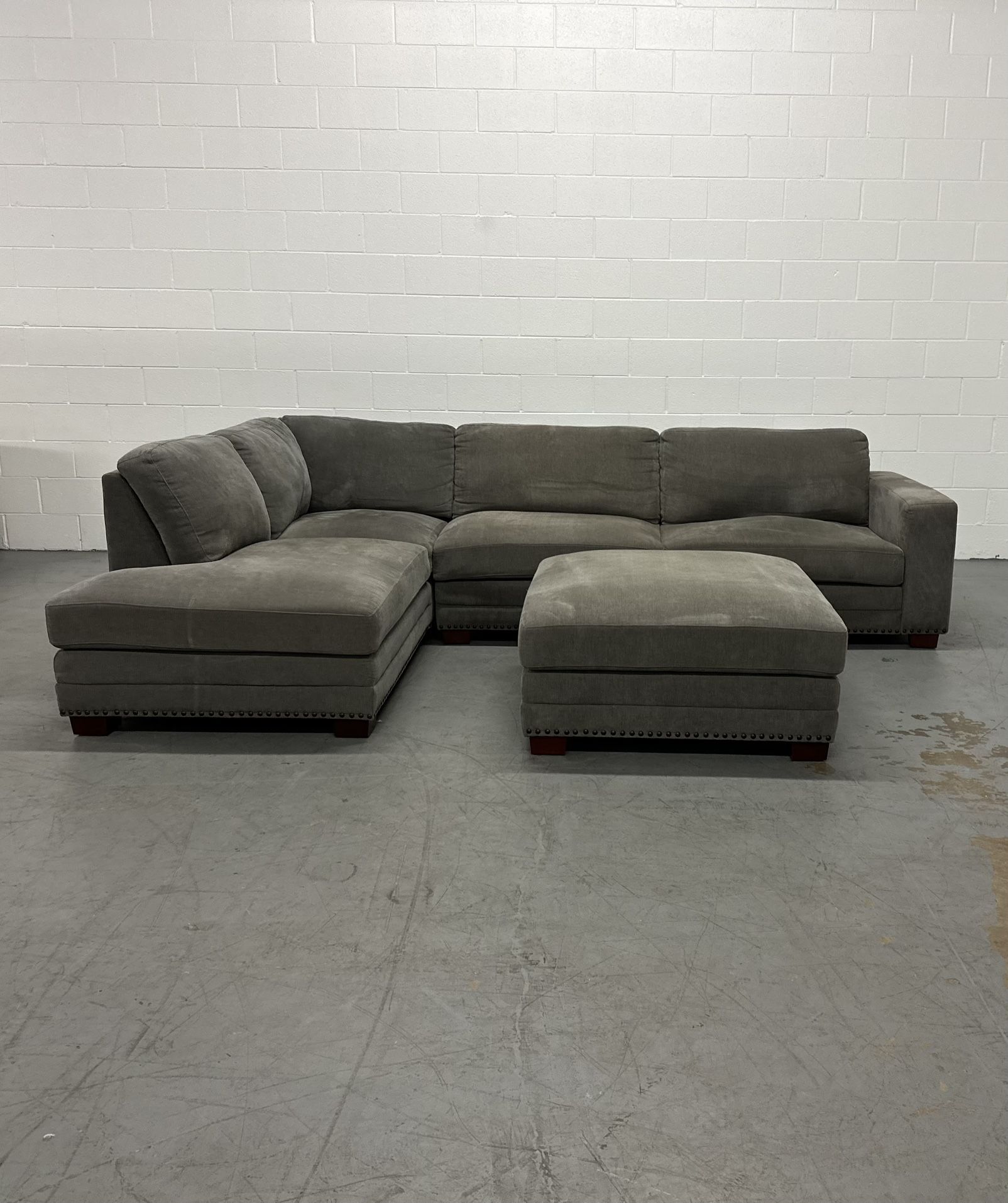 Penelope Fabric Sectional with Ottoman