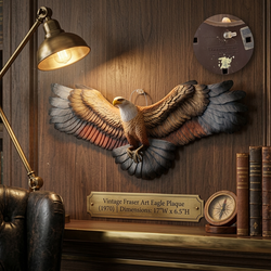 Vintage Bald Eagle Wall Plaque This is a hand-painted 3D wall plaque of a Bald Eagle