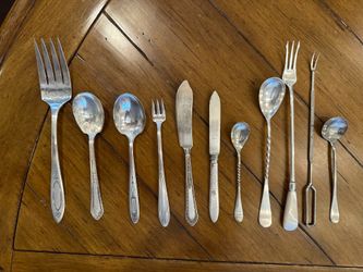 Antique Silverplate Flatware Lot - 11 pcs, 1910s-1920s