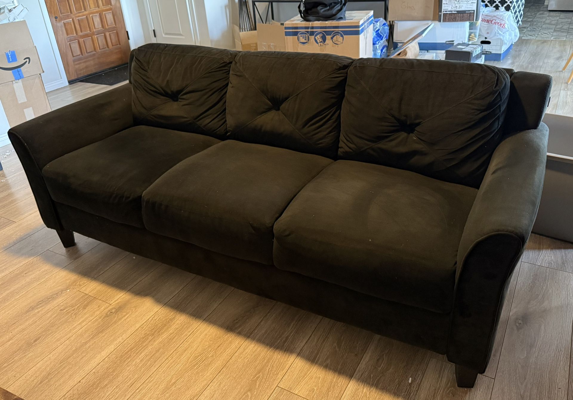 Black Microfiber Couch