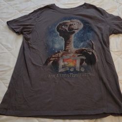 E.T. The Extra-Terrestrial Gray Medium Graphic T-Shirt