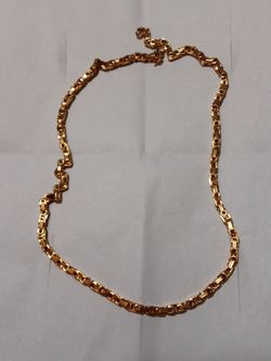 Gold-Tone Byzantine Link Chain Necklace