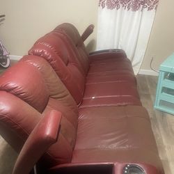 Red Recliner Sofa