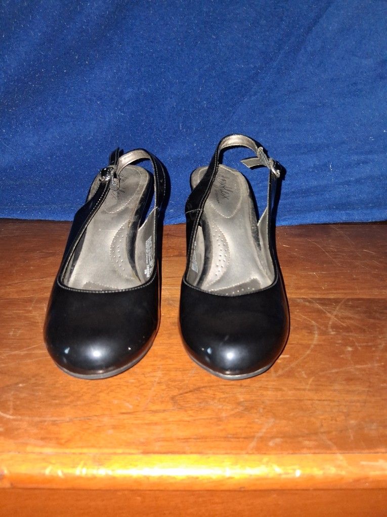 Black Wedge Heels
