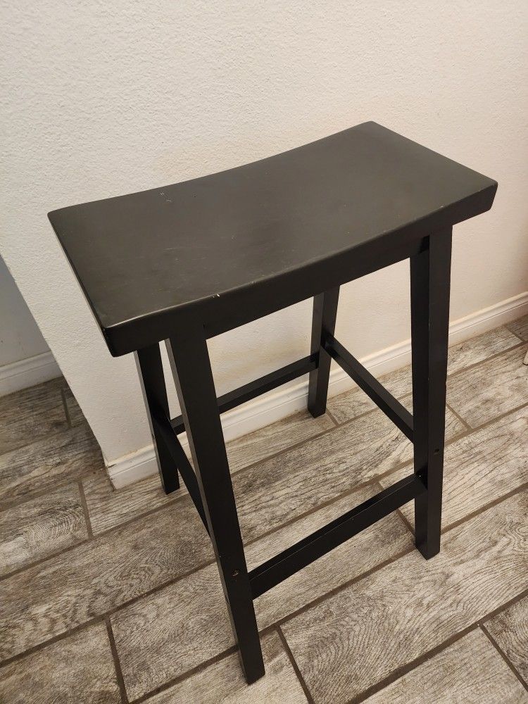 Black Wooden Stool