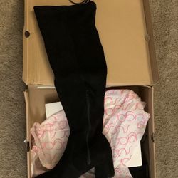 Brand New Black Thigh High Boots 7.5 
