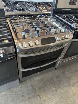 Lg Double Oven Gas Range With 90 Day Warranty Only $499 Located At 3202 Waterloo Rd. In Stockton