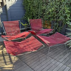 Allan Gould-style X-Chairs & Ottomans