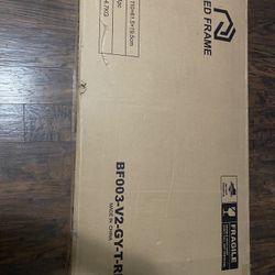 Rolanstar Twin Size Bed Frame with Charging Station and LED Lights, Upholstered Bed with Adjustable Headboard and 4 Storage Drawers