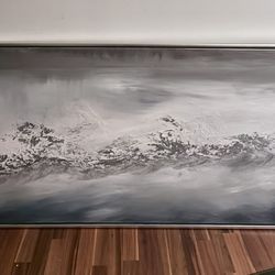 34" x 64" Bleu Seas Silver Framed Canvas El Dorado Furniture 