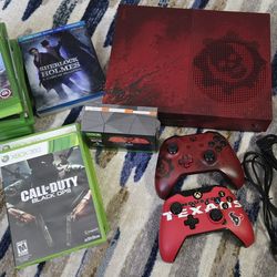 Microsoft Xbox One S Console 2TB Gears of War 4 Limited Edition Bundle Stand, Games, Movies, Controllers & All Cables