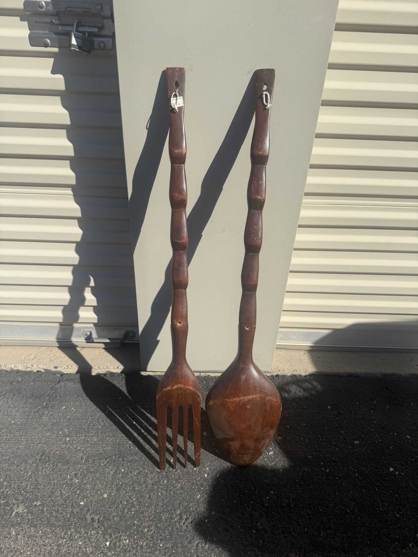 Giant Fork Spoon wood Decor For Kitchen 