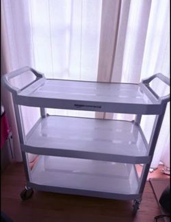 40” Heavy Duty 3 Tier Rolling Utility Cart (400 Lb Capacity, 2 Available)
