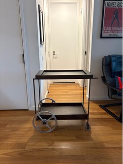 CB2 Bar Cart Brown