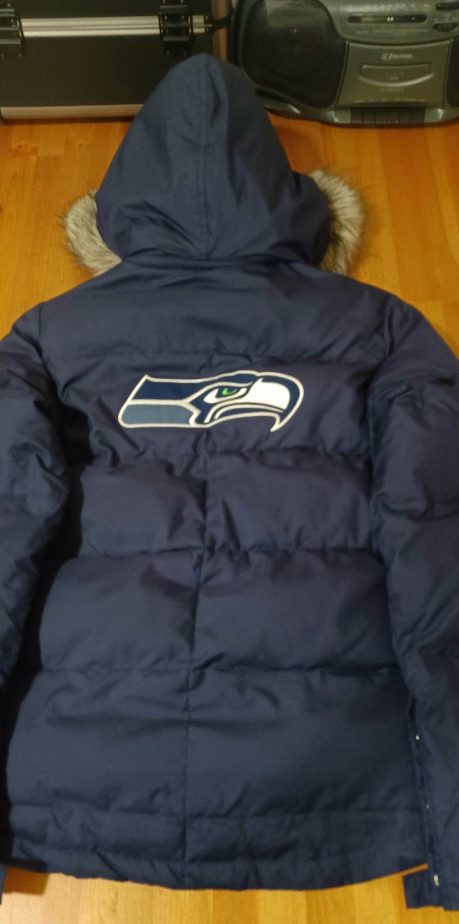Excellent Vintage Condition Reebok Seattle Seahawks Winter Jacket Women's Medium 