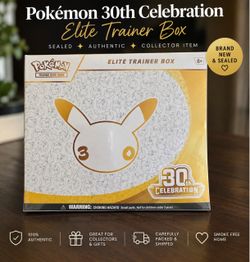 PokƩmon 30th Celebration Elite Trainer Box ETB Pikachu NEW SEALED