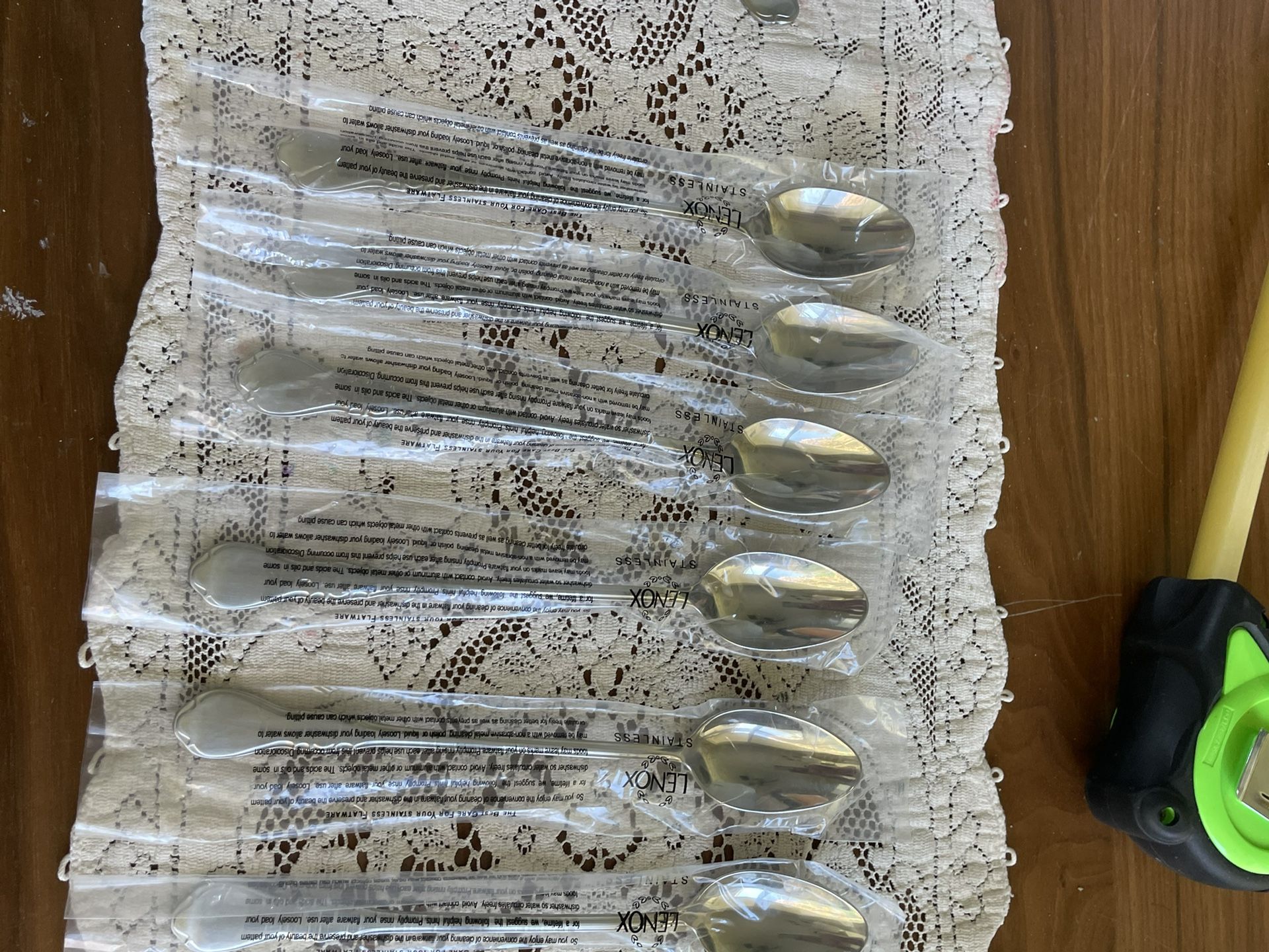 SET OF 6 Lenox  [ Quality 18/10 Stainless ] Vietnam [ 7- 3/4" ] ICED TEA SPOONS