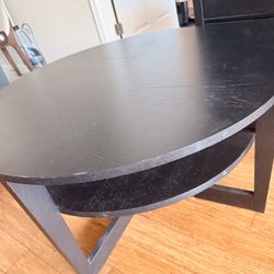 Round Black Coffee Table