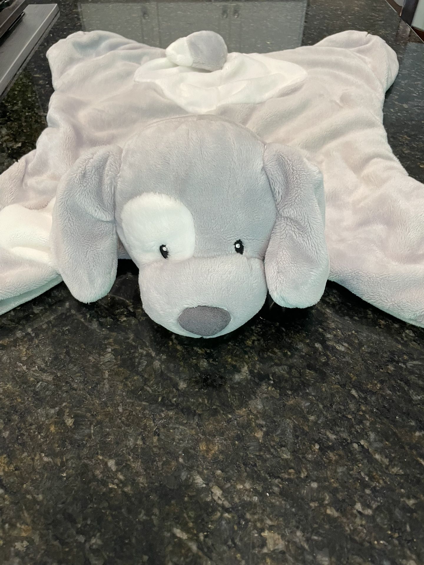 Baby Gund Gray Spunky Comfy Cozy Security Blanket Dog