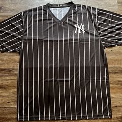 YANKEES Black Pinstripes Jersey Full Sublimation MD.