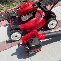 Toro Personal Pace Mower And Craftsman Blower