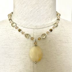 Chalcedony Pendant Necklace 
