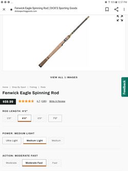 Fenwick Eagle Spinning Fishing Rod 6 ft. Combo. for Sale in