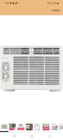 Frigidaire 5,000 BTU Window-Mounted Air Conditioner, Cools Up to 150 Sq. Ft., Quiet Operation, Effortless Temperature Control, 2 Fan Speeds, Auto Rest
