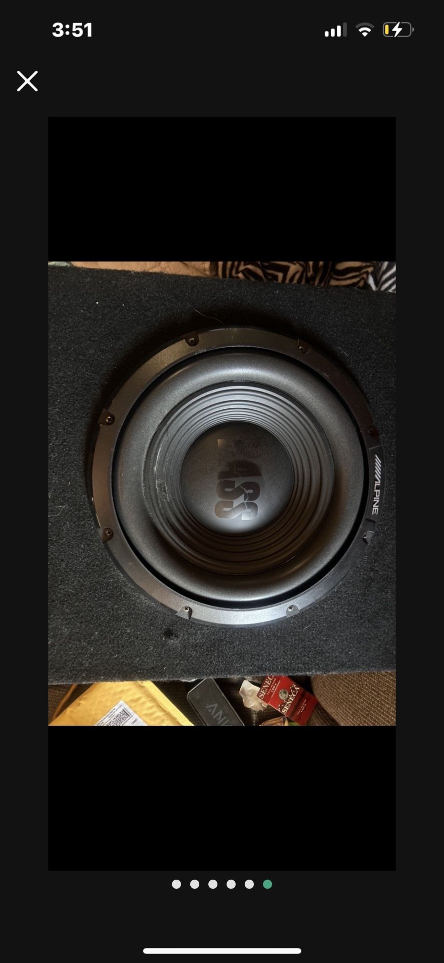 Alpine 12” Woofer In Box