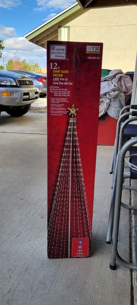 12 Ft Giant Sized Motion Led Pre Lit Cone Tree With Start,All Products : American Fashion Style Bags On Sale