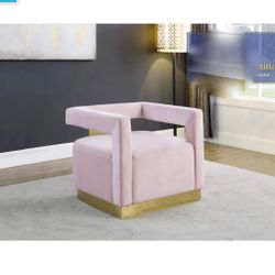 Velvet Accent Chair |pink, Grey, Black, Blue Or Ivory