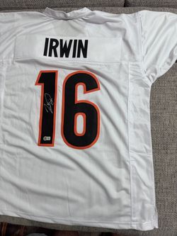Trenton Irwin Signed Autograph Custom Jersey - Beckett Coa - Cincinnati Bengals