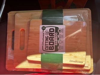 Bamboo cutting board for kitchen set of 3