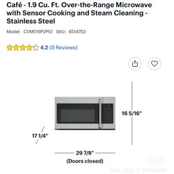 Cafe 30” Microwave 