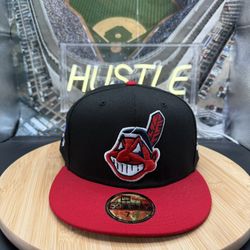 NewEra 59Fifty Black/Red Cleveland Indians 1997 World Series Gray Bottom Fitted
