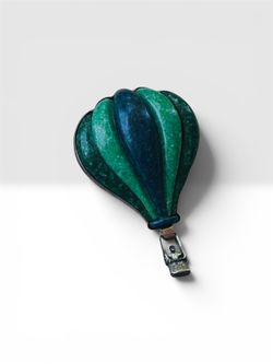 Retired Carolyn Pollack Vintage Sterling Silver Inlay Hot Air Balloon Brooch Pendant