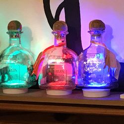 Glass Bottle Decor And Margarita Glasses