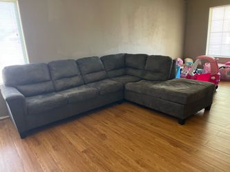 Brown sectional couch