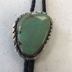 Turquoise Sterling Silver Bo Lo Tie 