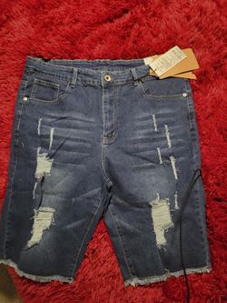 Blue denim rip jeans men style for summer